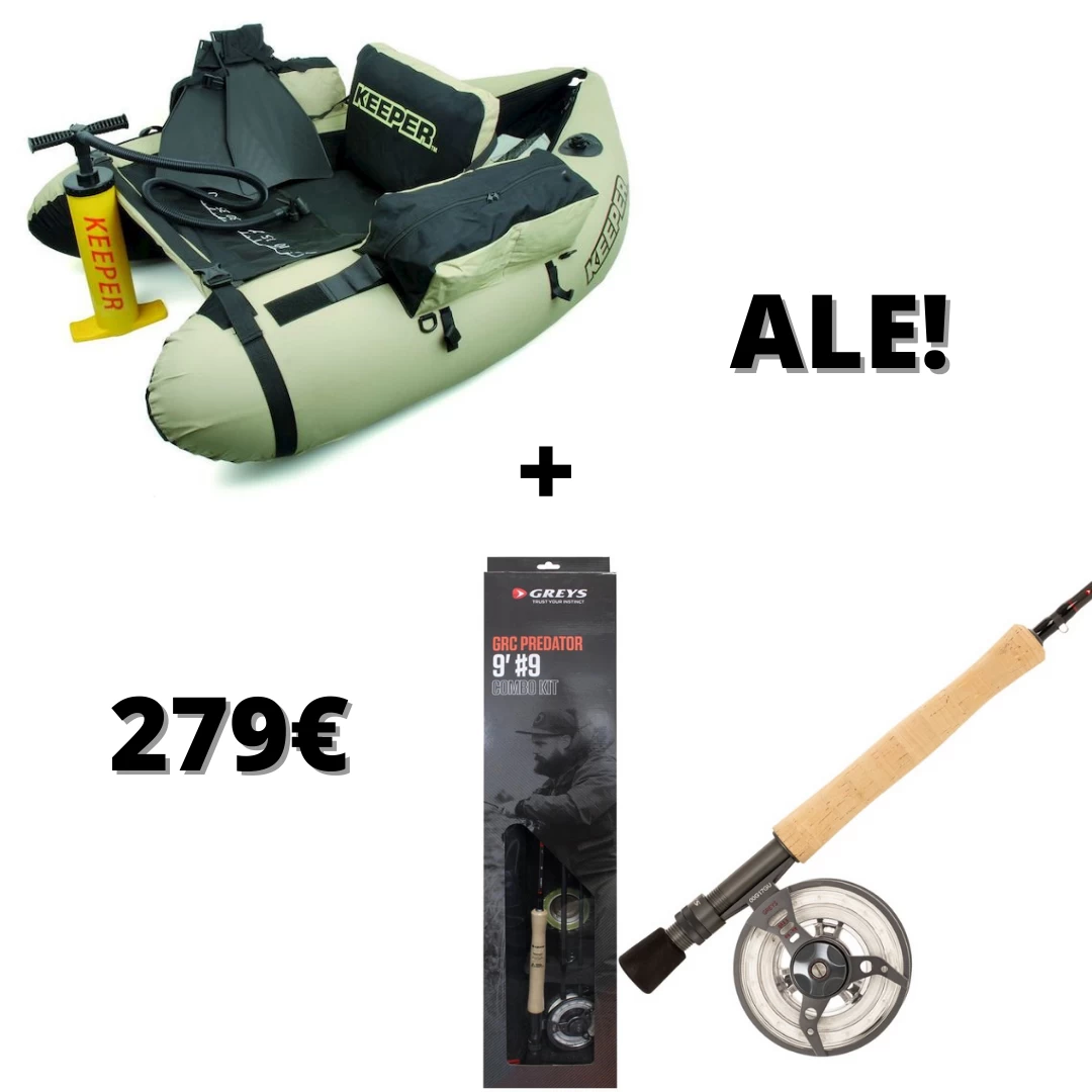 Keeper -kelluntarengas + Greys GRC Predator Combo 9` #9 -perhosetti Hauelle