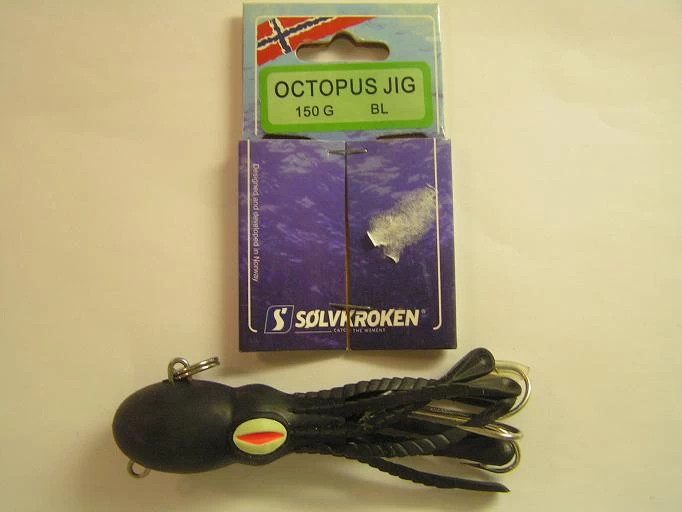 Solvkroken Octopus Jig,musta,150g