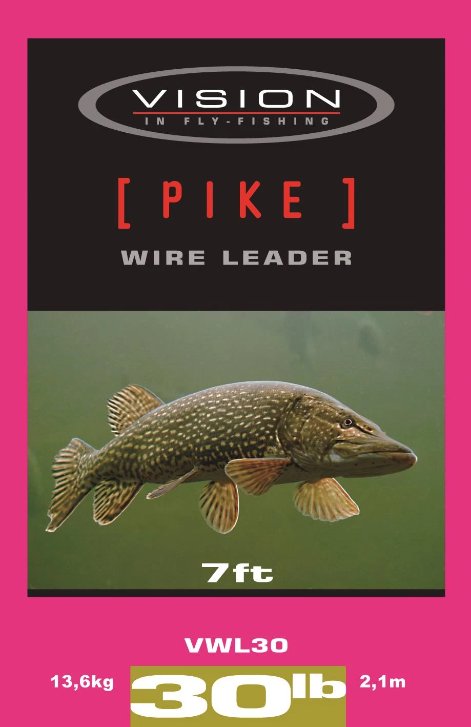 Vision Pike Wire 7ft 30lb/13,6kg -haukiperuke