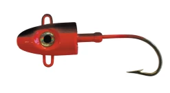 Wiggler Bullet Head -jigipää 100g, Musta-Punainen