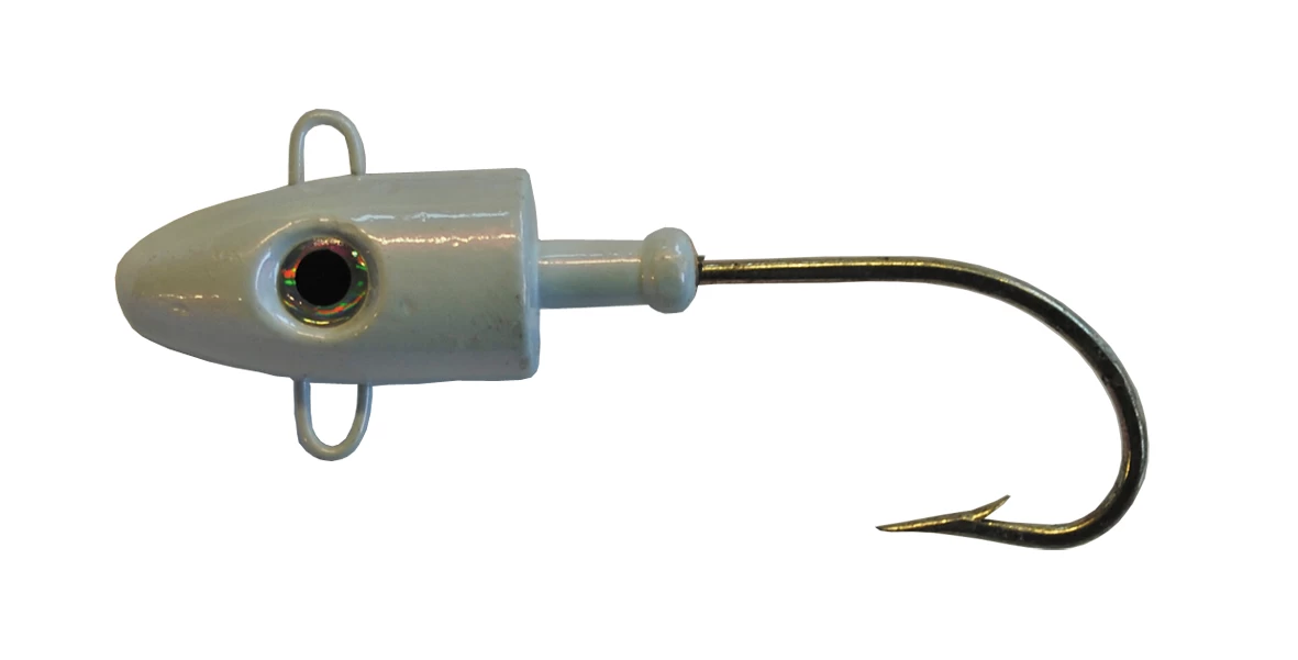 Wiggler Bullet Head -jigipää 85g, Valkoinen