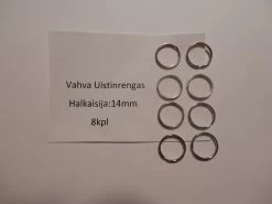 Fly -uistinrengas, Koko:14mm, 8kpl