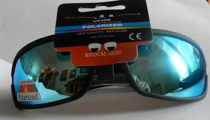 Fladen Blue Mirror -aurinkolasit, +2.00