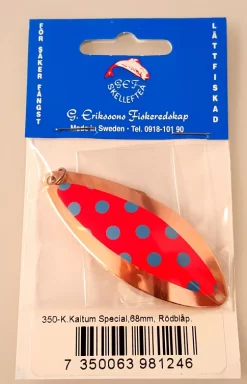 G.Erikssons Kaitum Special 68mm,väri:Kupari/Punainen/siniset Pisteet