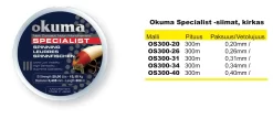 Okuma Specialist Fluo -monofiilisiima