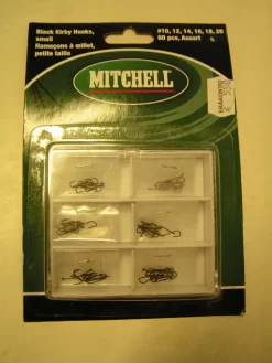 Mitchell Small Black Kirby Hooks -onkikoukut