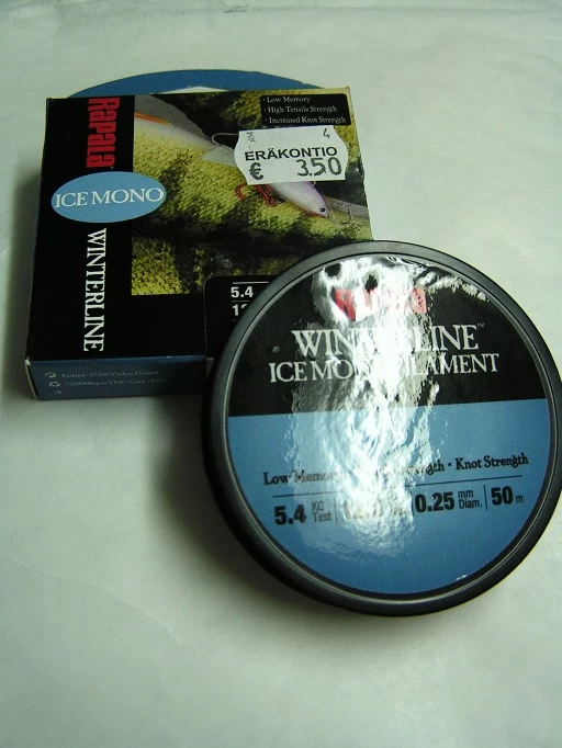 Rapala Ice Mono -pilkkisiima 0.25mm, Punainen